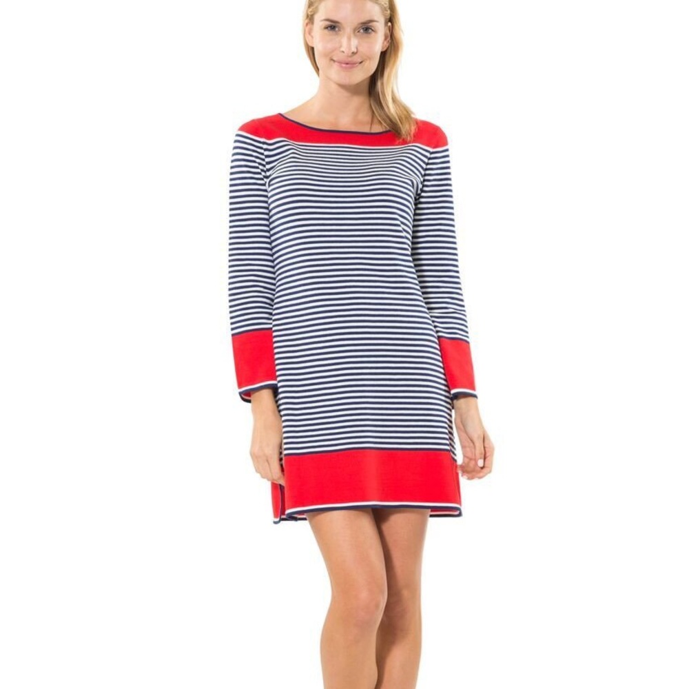 Medium striped sweater dress by sail to sable.